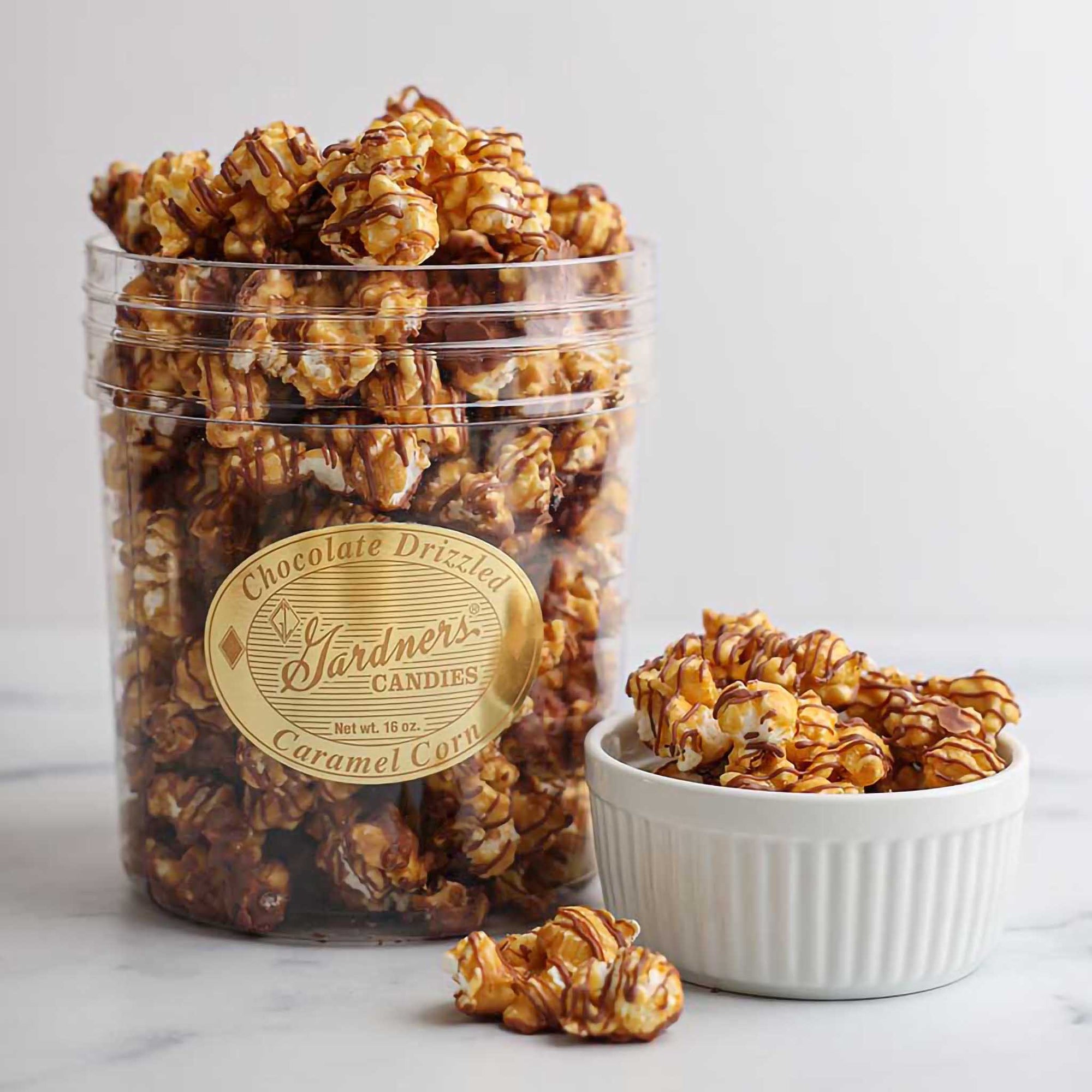 Chocolate Drizzled Caramel Corn 16 oz.