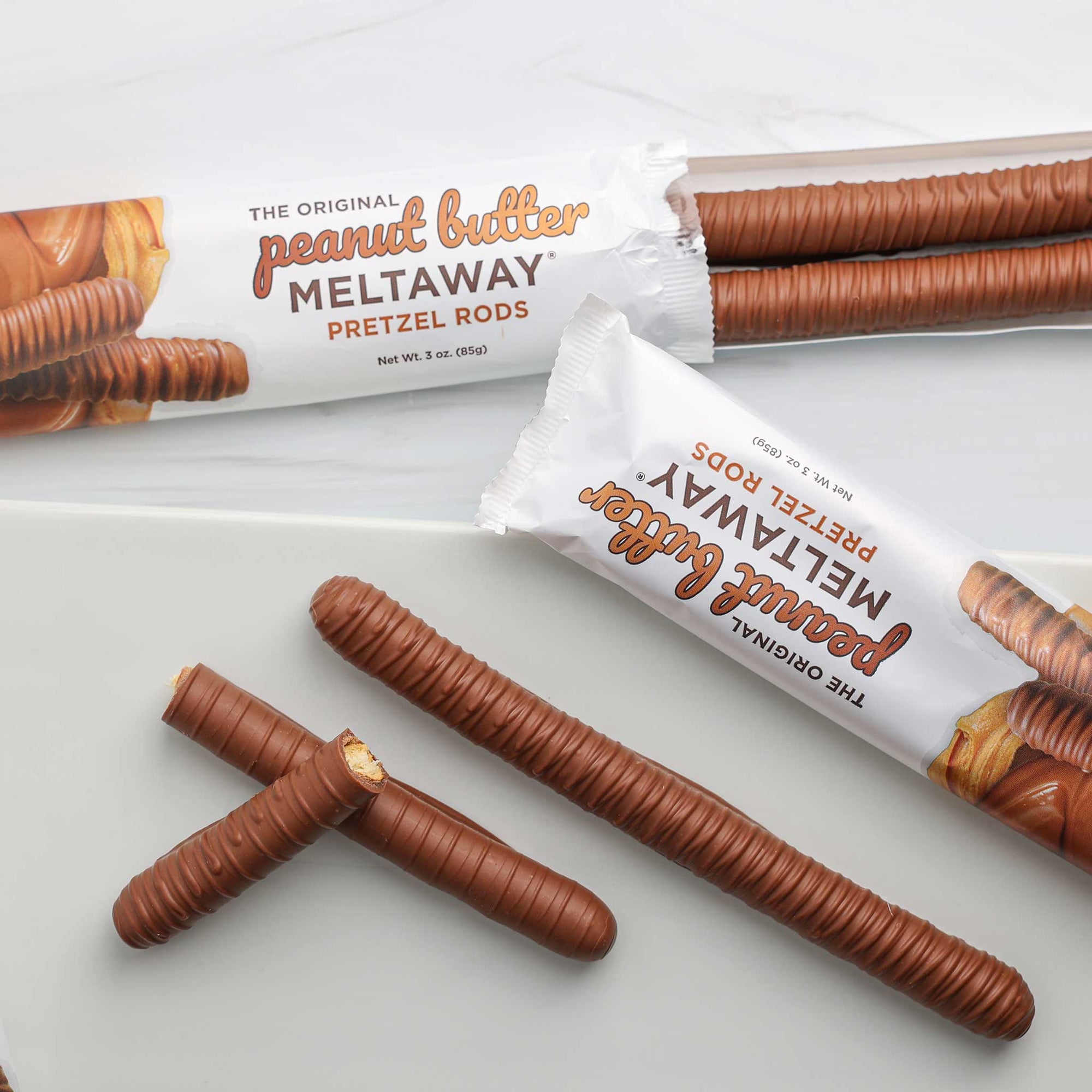 Original Peanut Butter Meltaway® Pretzel Rods Milk 3 oz.