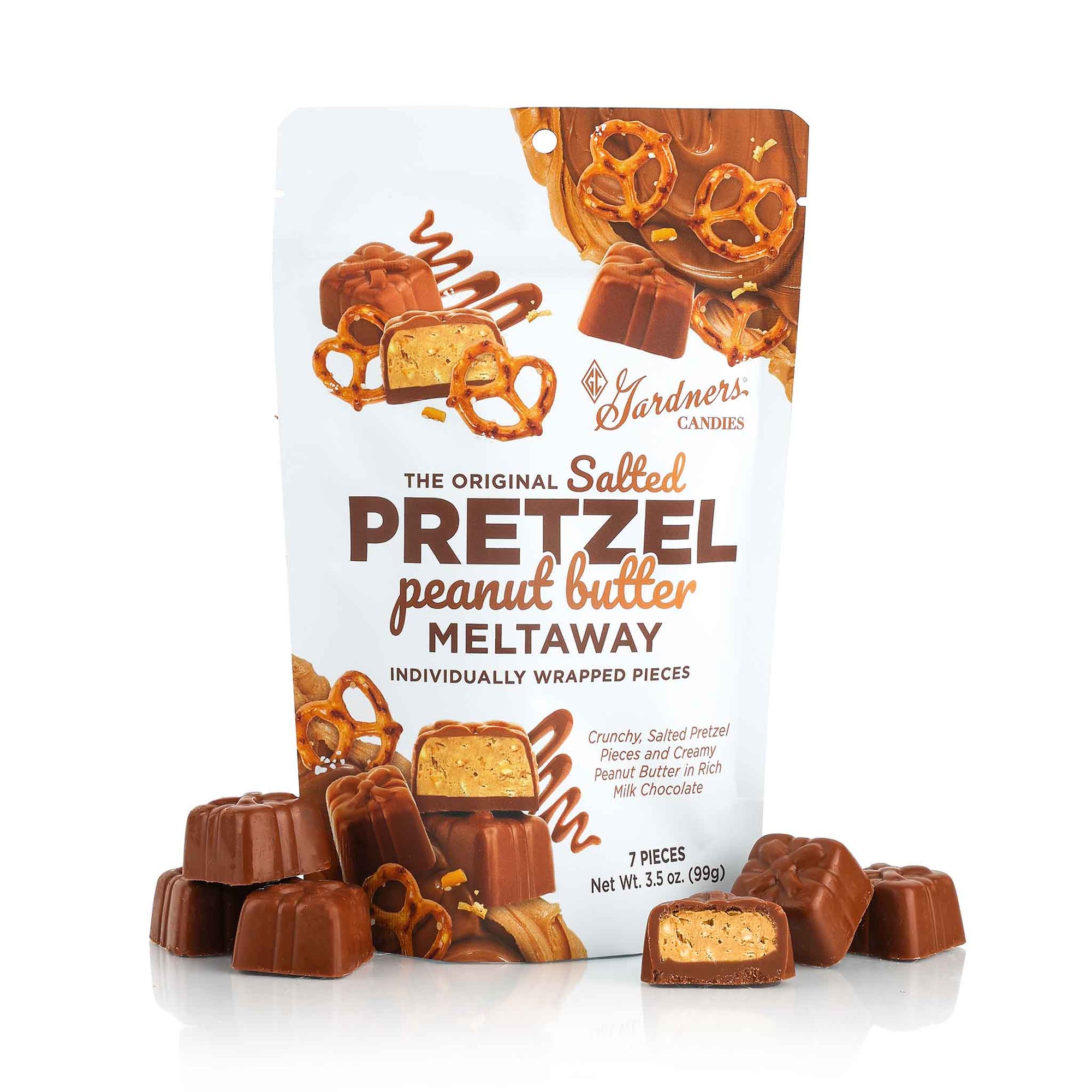 Salted Pretzel Original Peanut Butter Meltaway® Pouch Bag 7 pcs. | 3.5 oz.