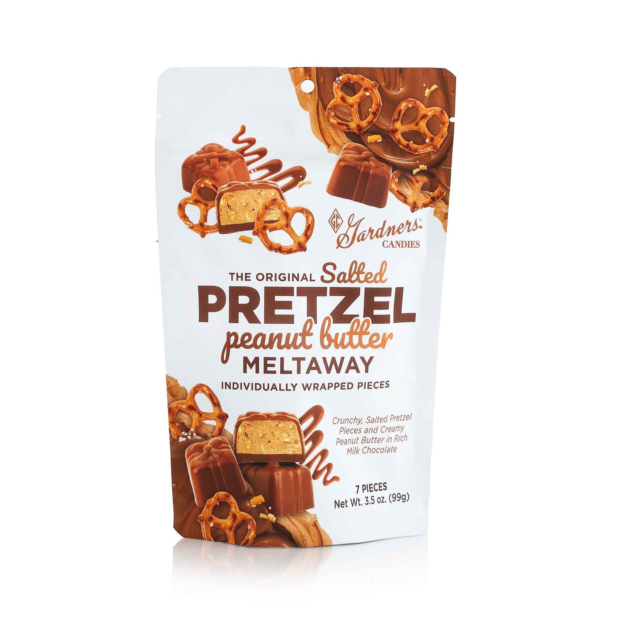 Salted Pretzel Original Peanut Butter Meltaway® Pouch Bag 7 pcs. | 3.5 oz.