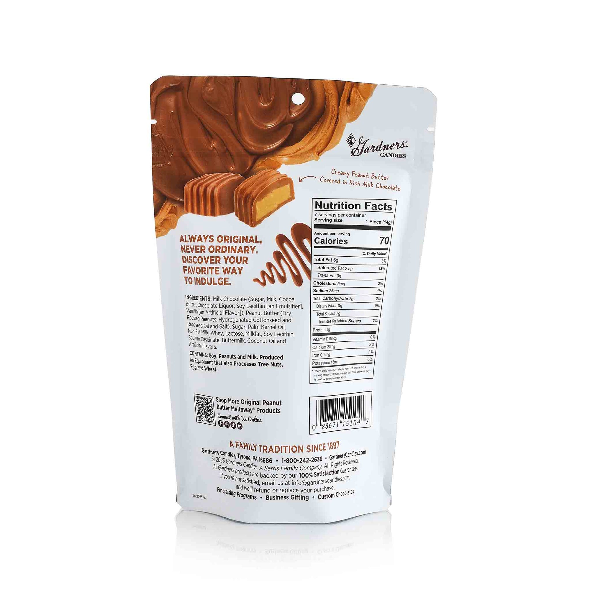 Original Peanut Butter Meltaway® Pouch Bag 7 pcs. | 3.5 oz.