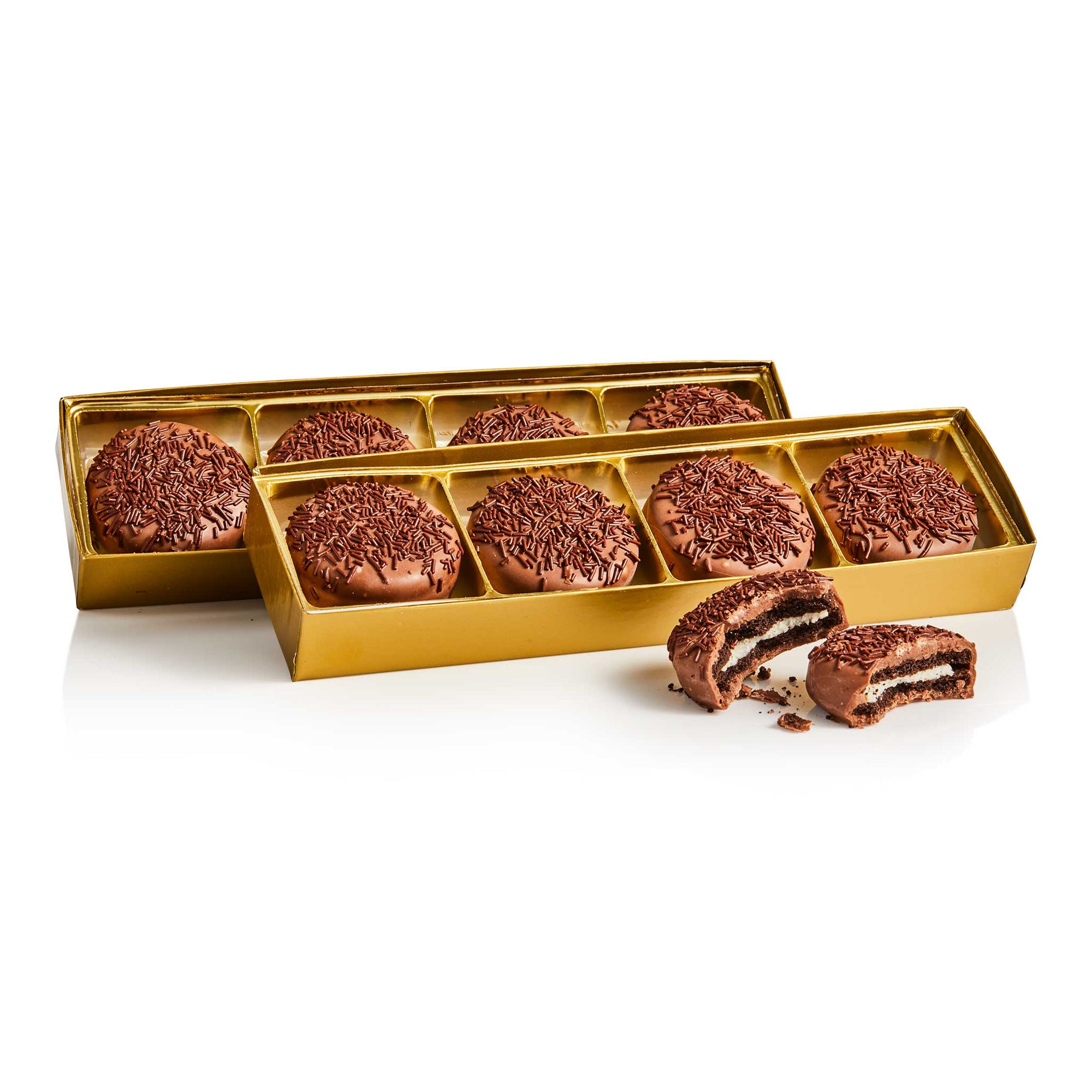Chocolate Covered Sandwich Cookies 4 pcs. | 4.25 oz.