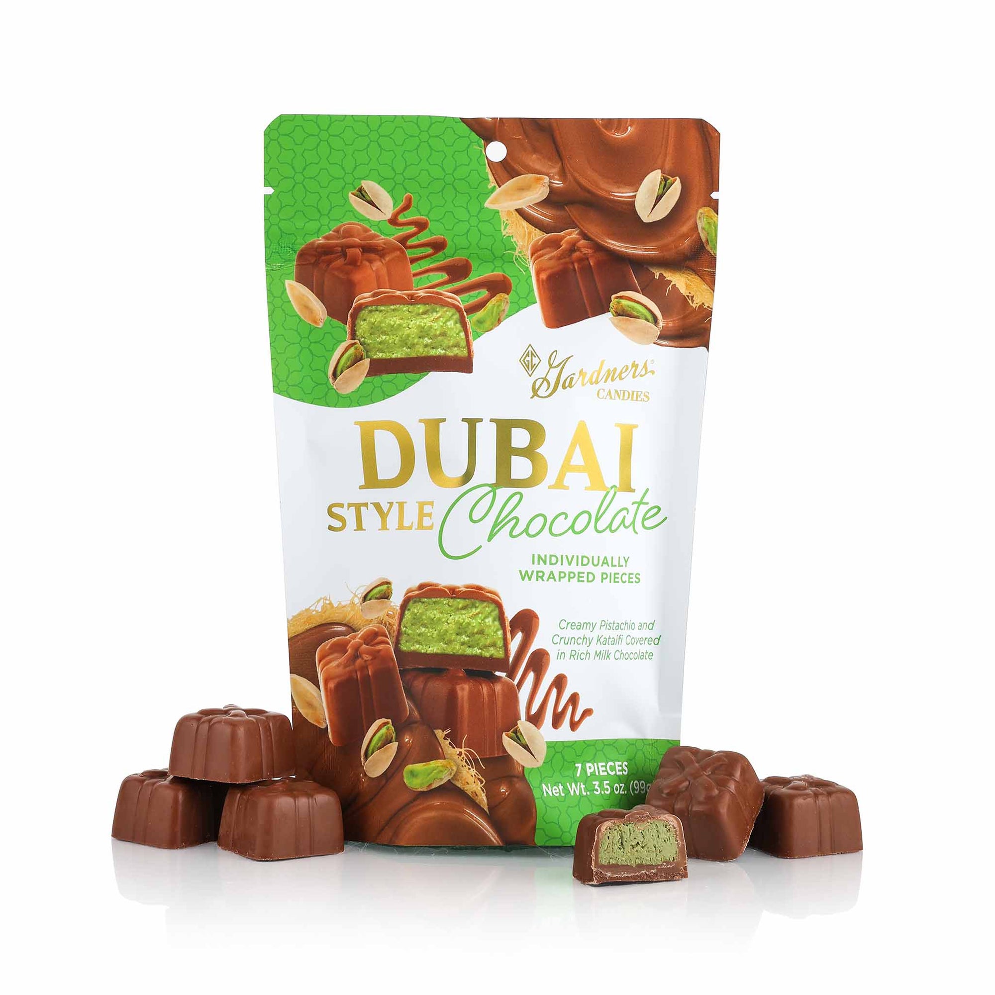 Dubai-Style Chocolate Bites Pouch Bag 7 pcs. | 3.5 oz.