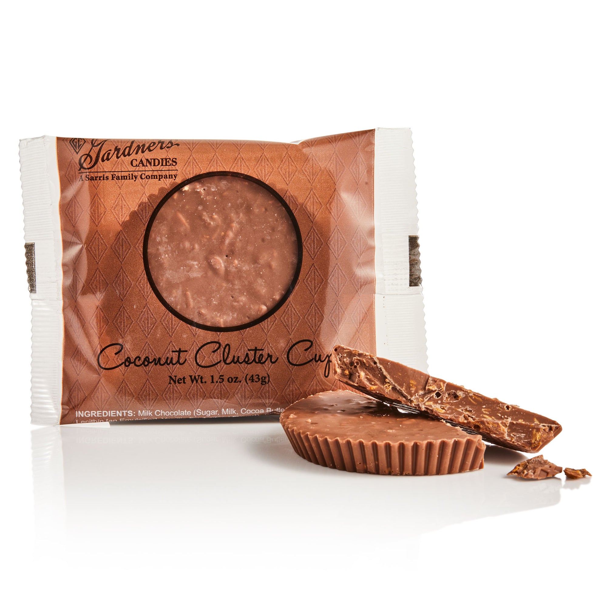 Chocolate Cups Coconut Cluster  1.5 oz.