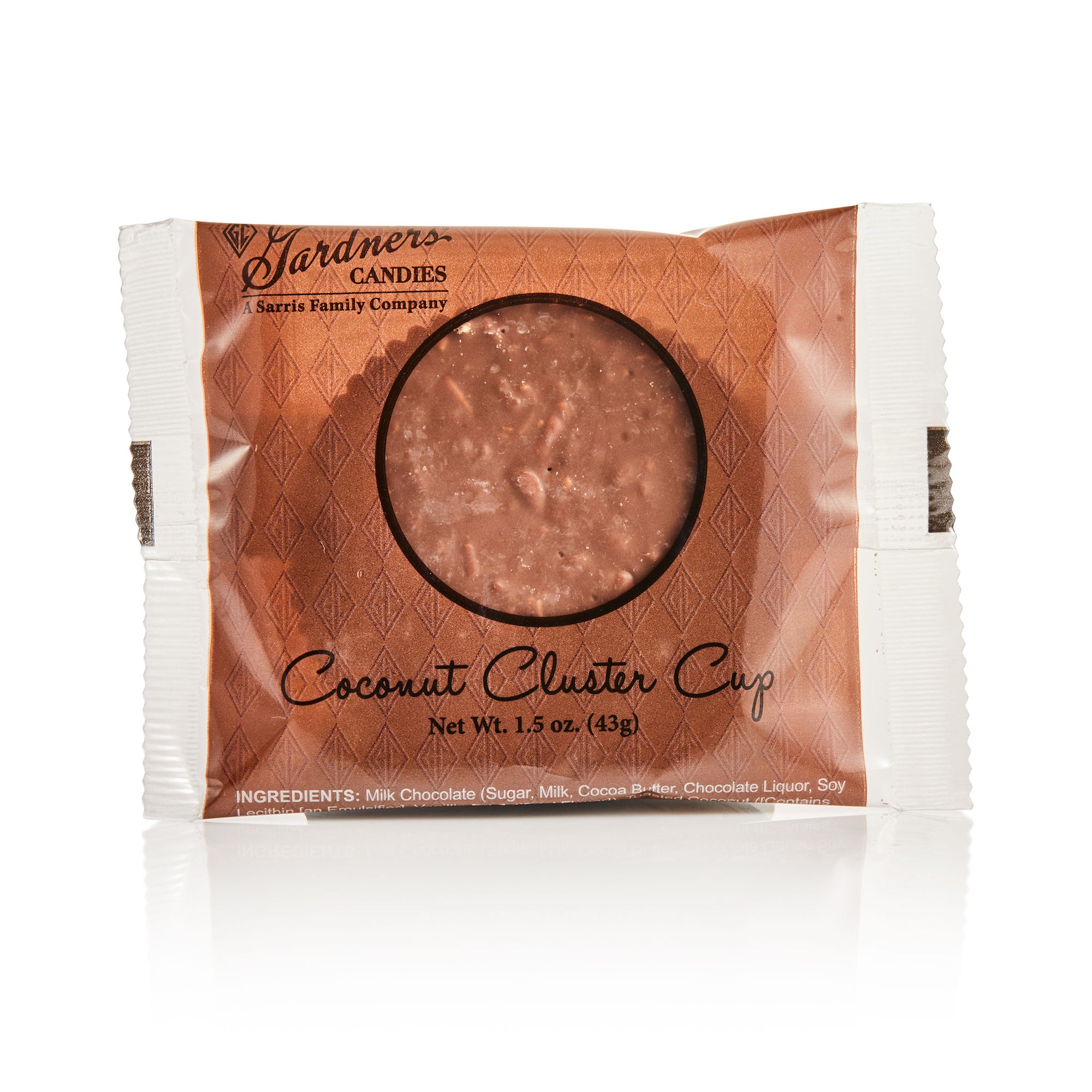 Chocolate Cups Coconut Cluster  1.5 oz.