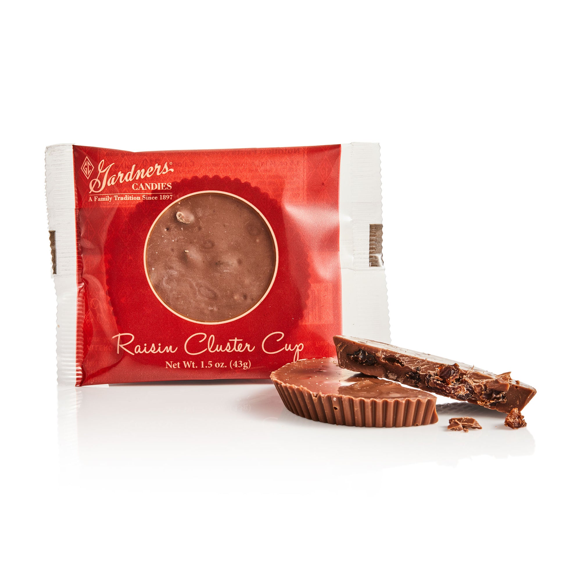Chocolate Cups Raisin Cluster 1.5 oz.