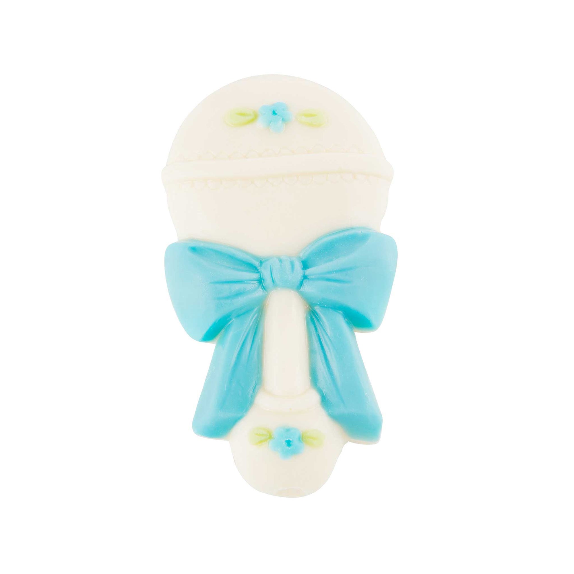 Rattle White with Blue 1 oz.