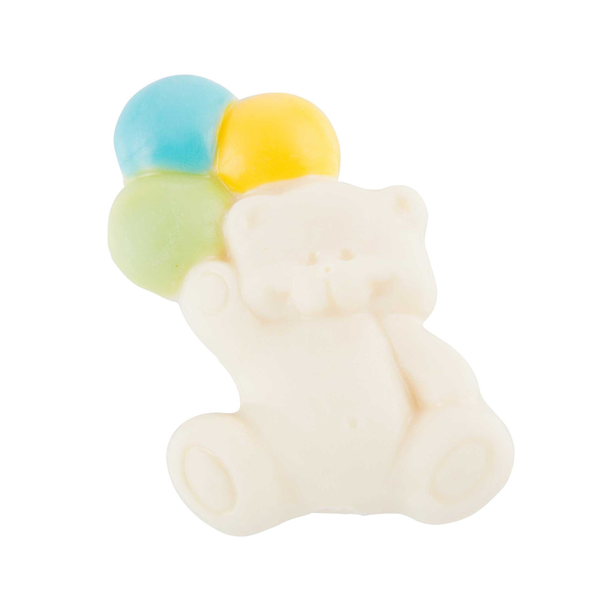 Bear with Balloons White with Blue 1 oz.