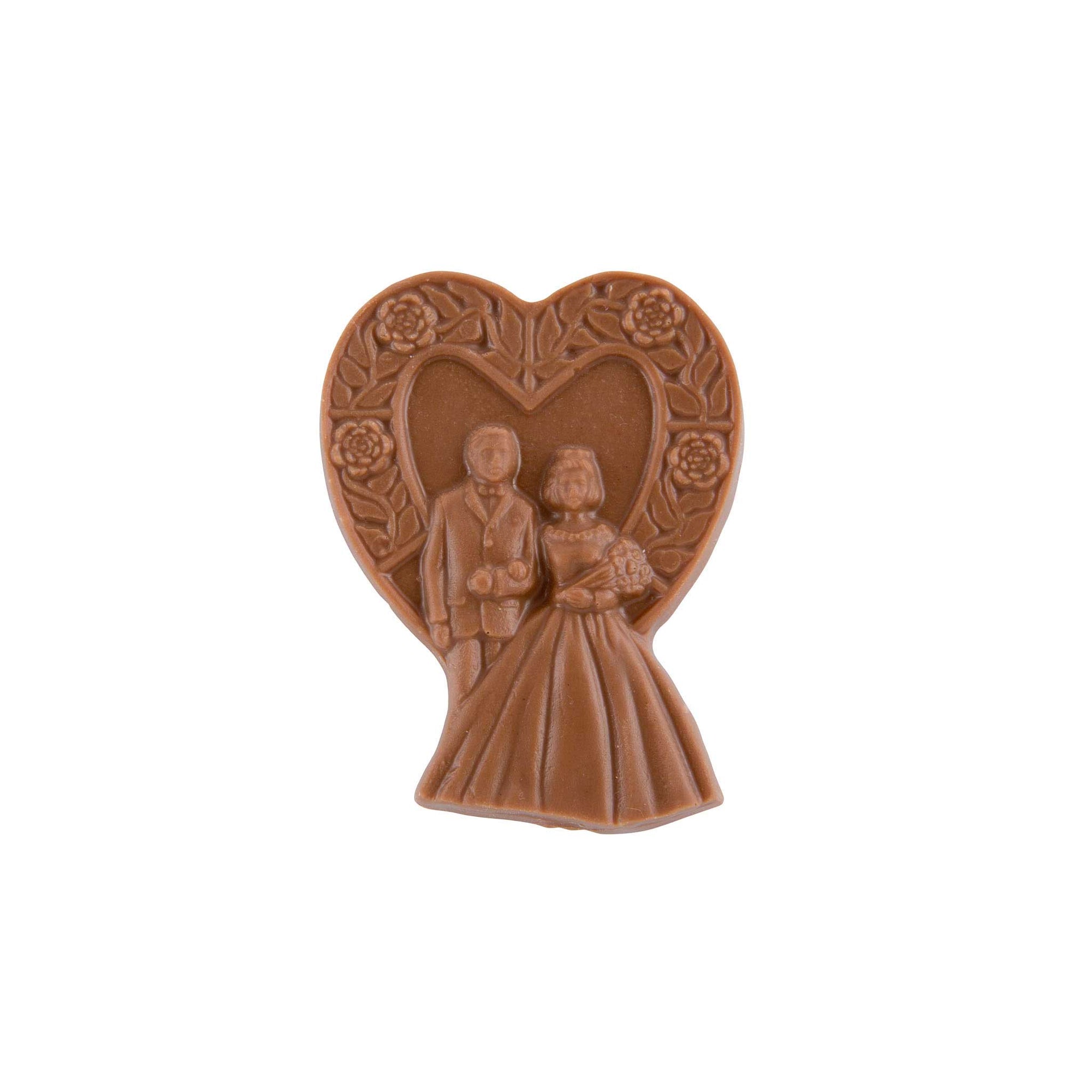 Bride & Groom Floral Heart Milk 1 oz.