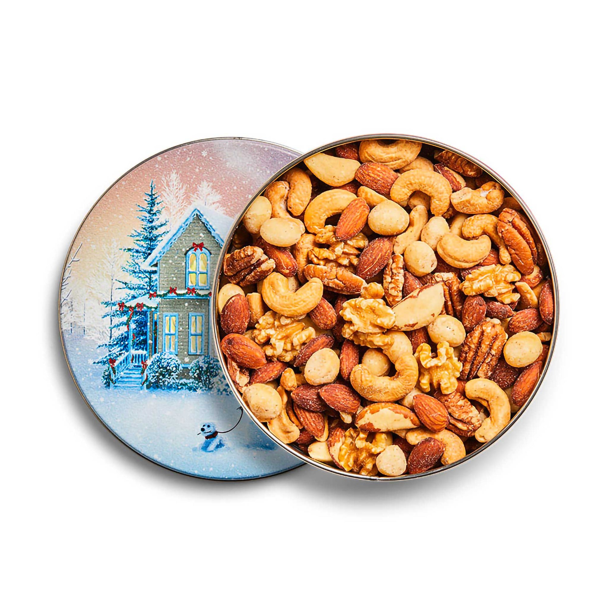 Christmas Tin- Roasted Mixed Nuts 16 oz.