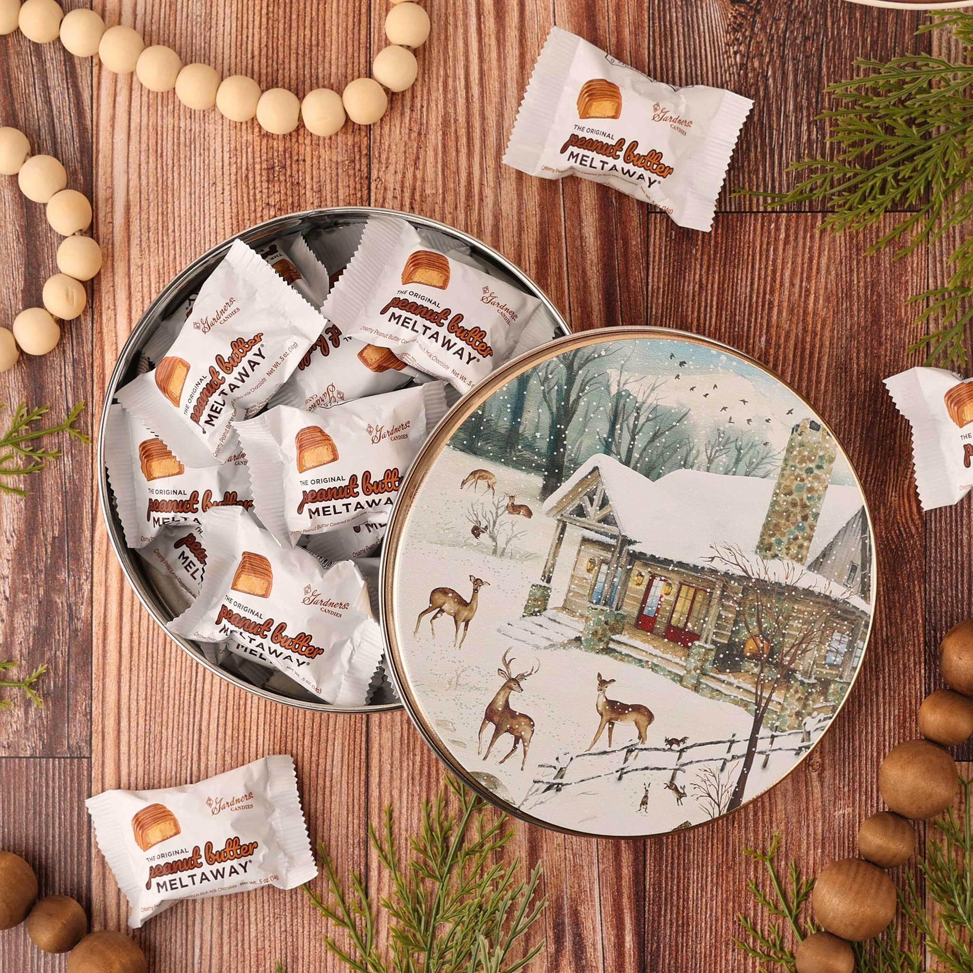 Christmas Original Peanut Butter Meltaway® Tin 8 oz. | 16 pc.