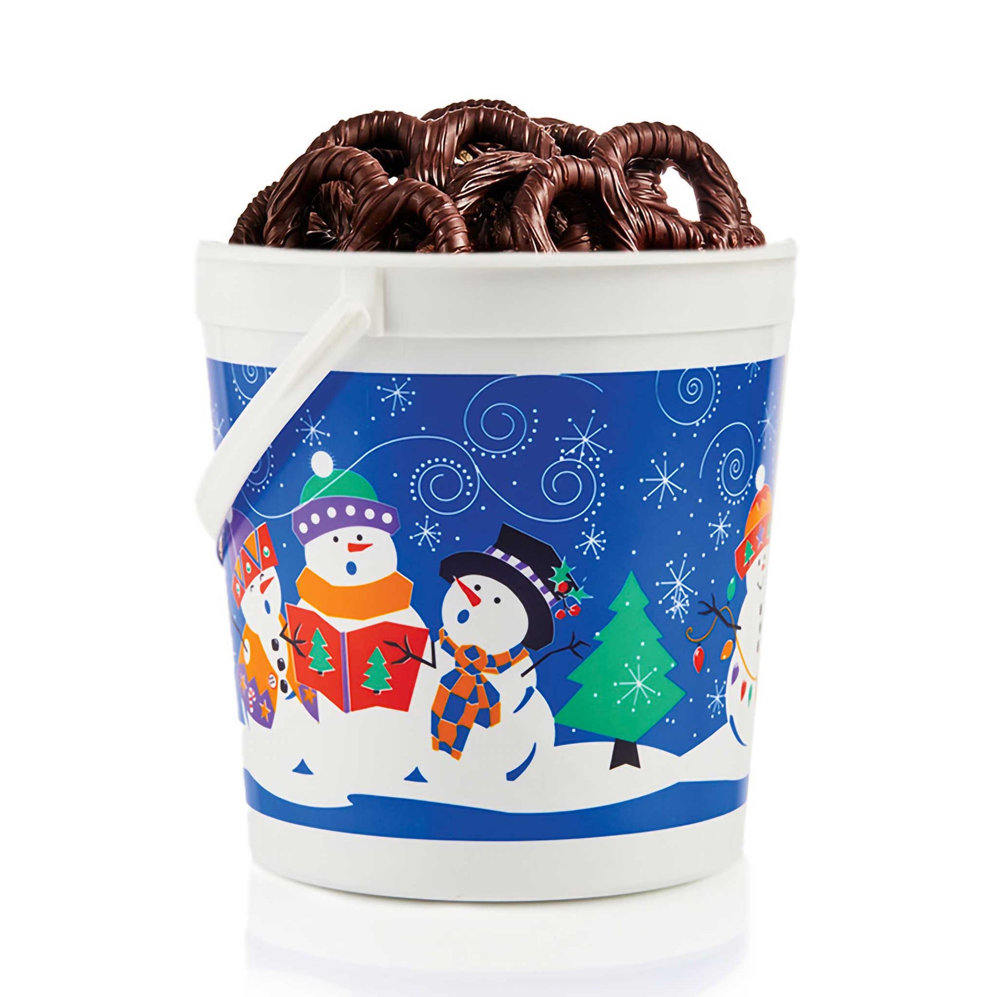 Christmas Pretzel Pail  Dark 16 oz.