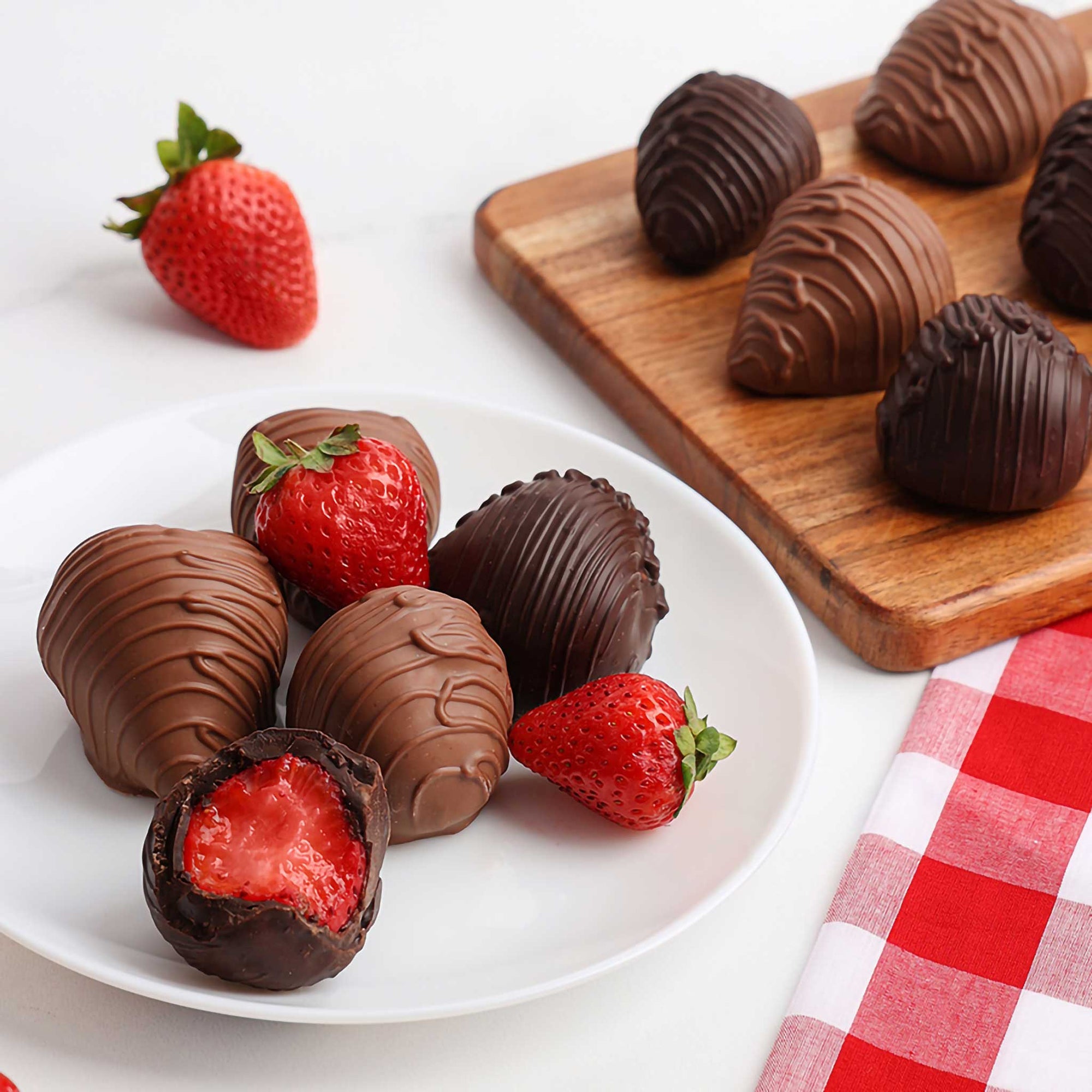 Chocolate Covered Strawberries Milk and Dark 16 oz.