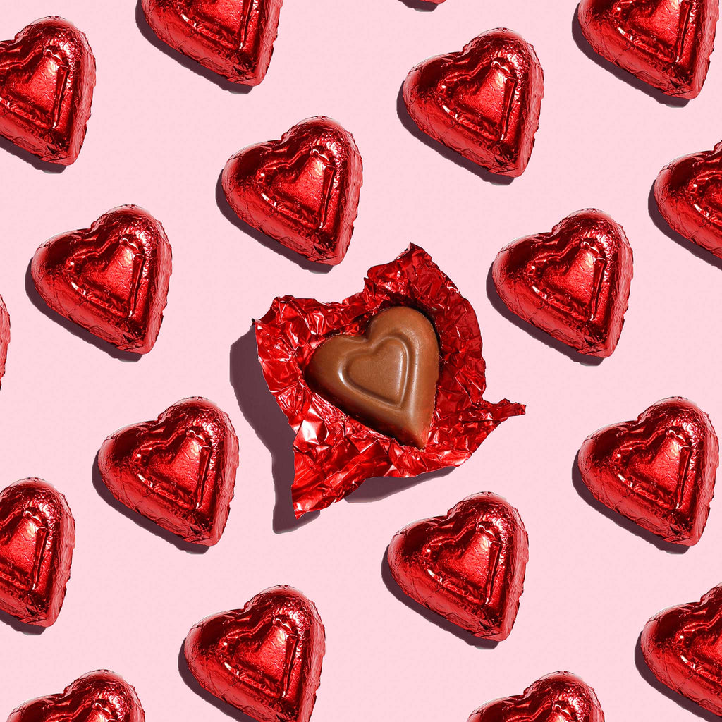 Foiled Red Hearts Bag 8 oz.