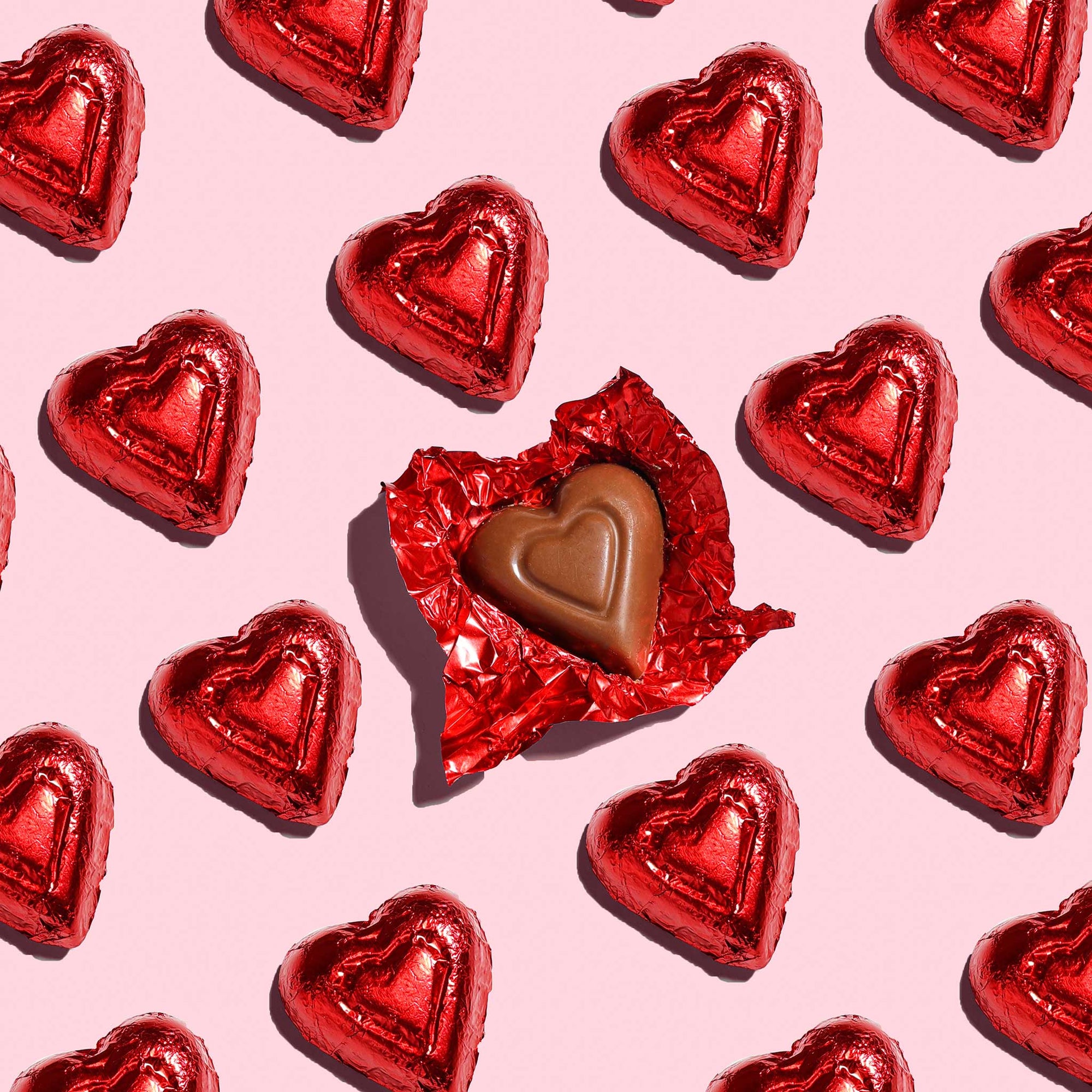 Foiled Red Hearts Bag 8 oz.