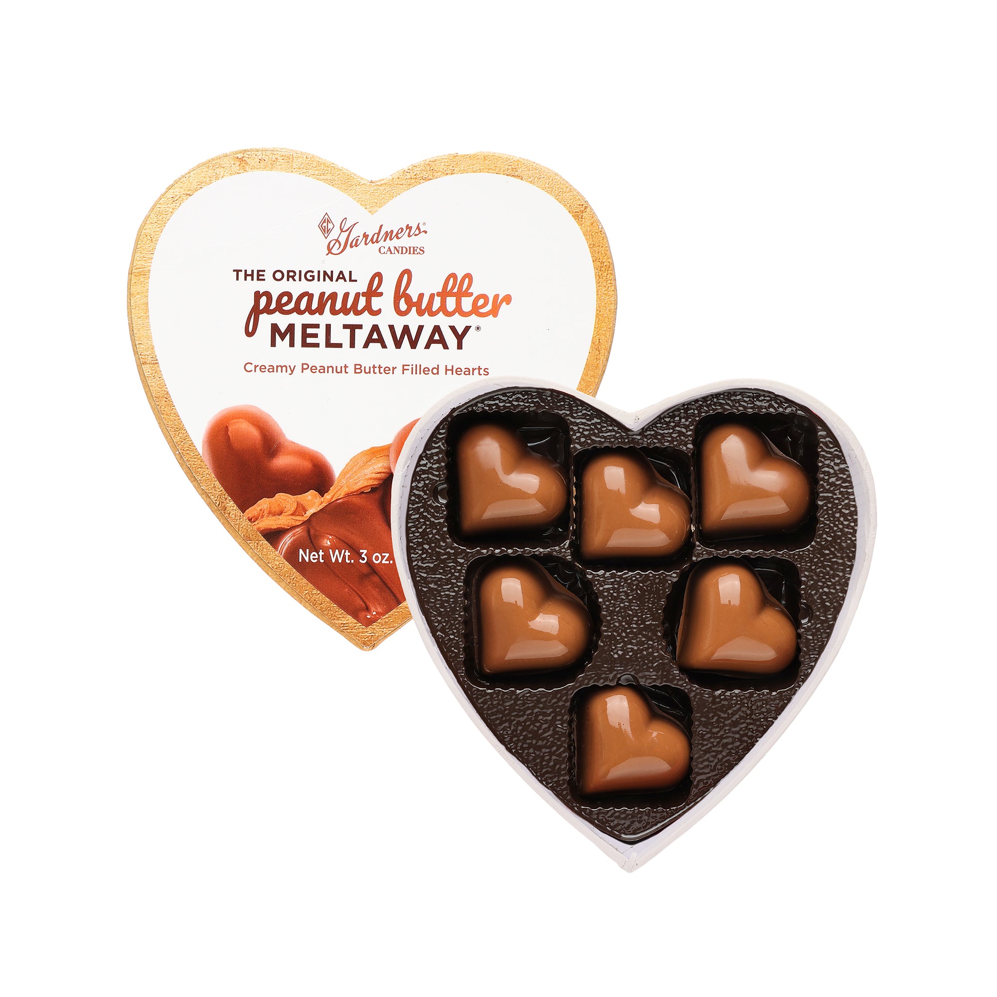 Original Peanut Butter Meltaway® Heart 6 pcs. | 3 oz.