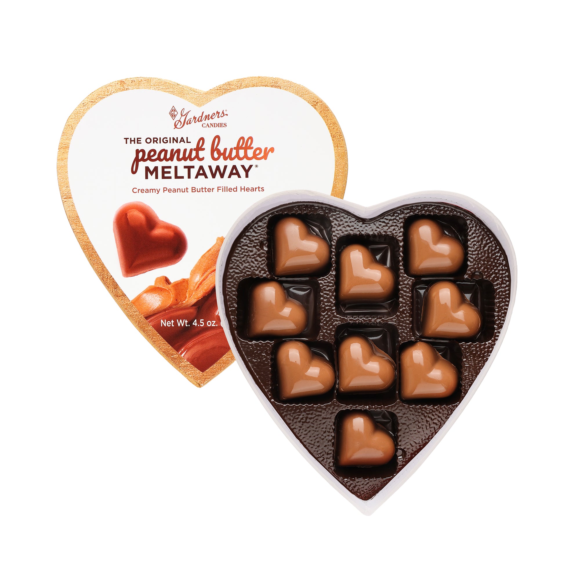 Original Peanut Butter Meltaway® Heart 9 pcs. | 4.5 oz.